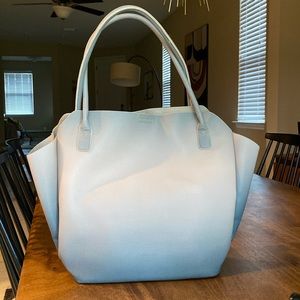Pixie Mood over the shoulder ombré purse in pale pink and grey